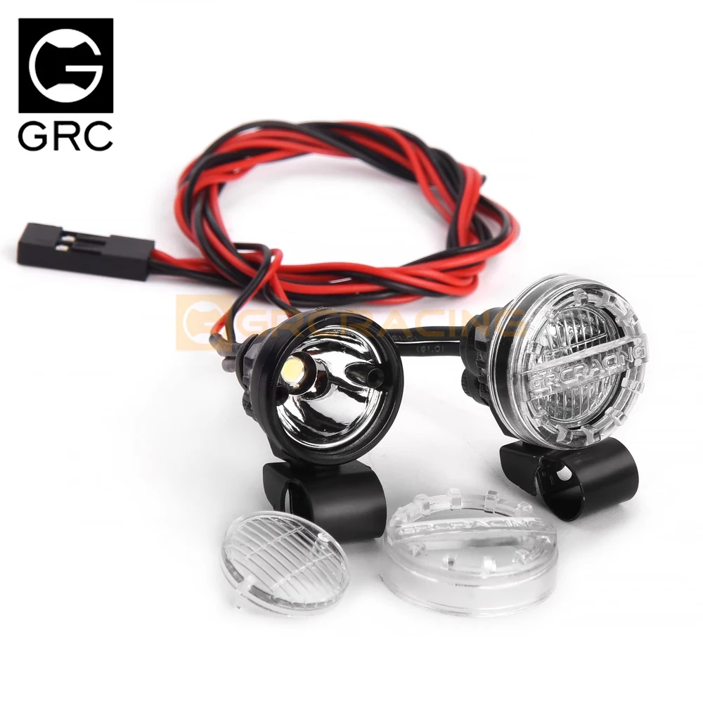 GRC 16mm round headlight off-road headlight searchlight suitable for 1:10 RC remote control vehicle TRX-4 TRX-6 SCX10 90046