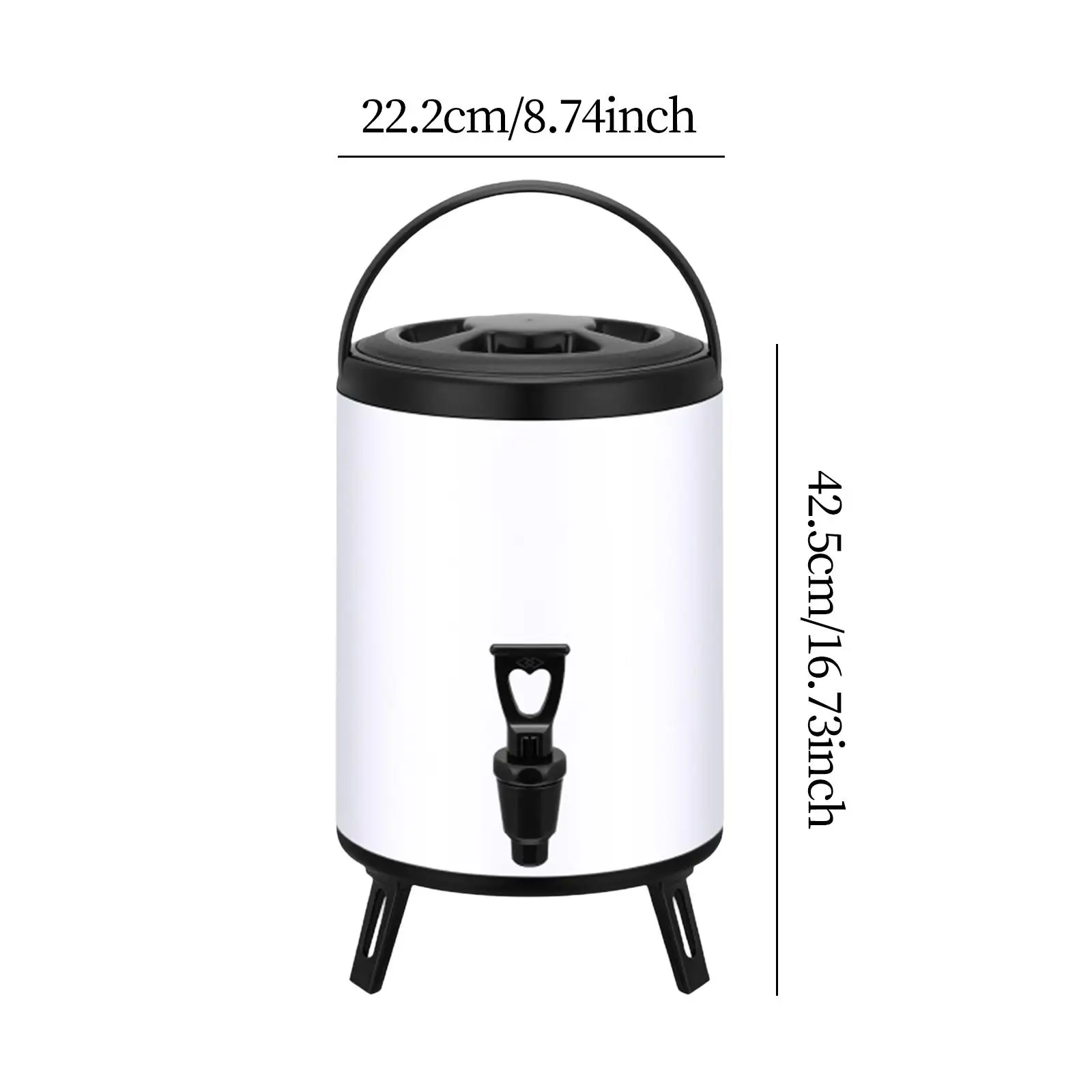 Insulated Tea Barrel Drink Dispenser with Faucet for Outdoor Birthday Party