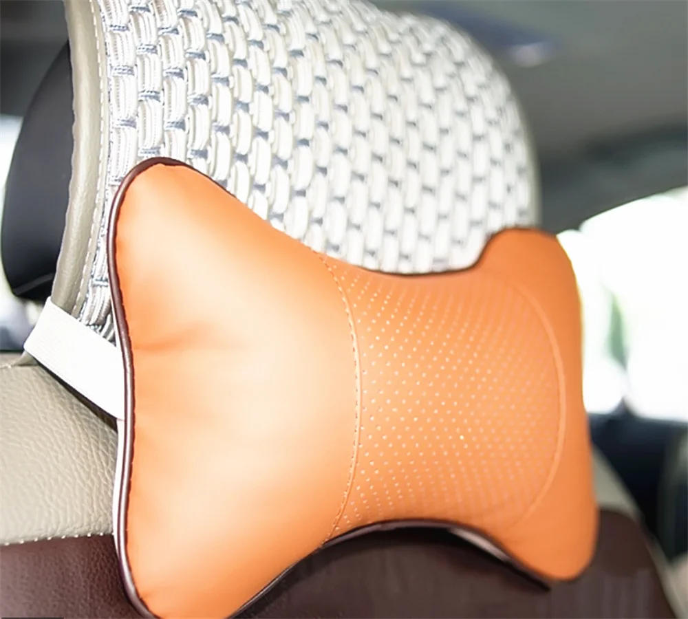 2Pcs/Set Universal Cushion Pillow  Car Headrest PU Auto Accessories for Lexus CT IS LX GS LF-SA UX RC ES RX NX LS LF-1 LC