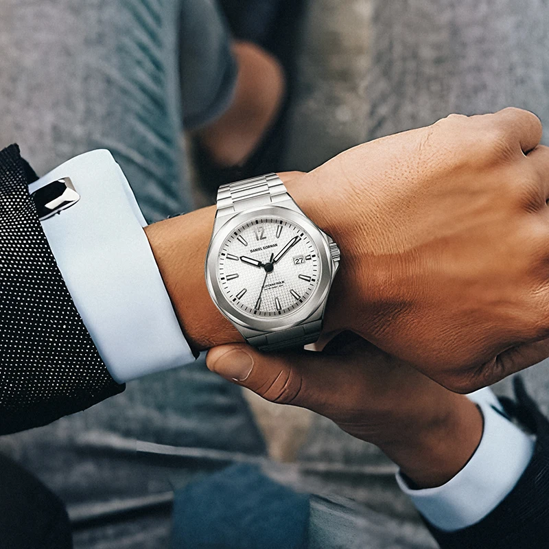 Classic Men Mechanical Watch Janpan Movement Sapphire Wristwatch Luminous Date Stainless Steel Waterproof Luxury Clock
