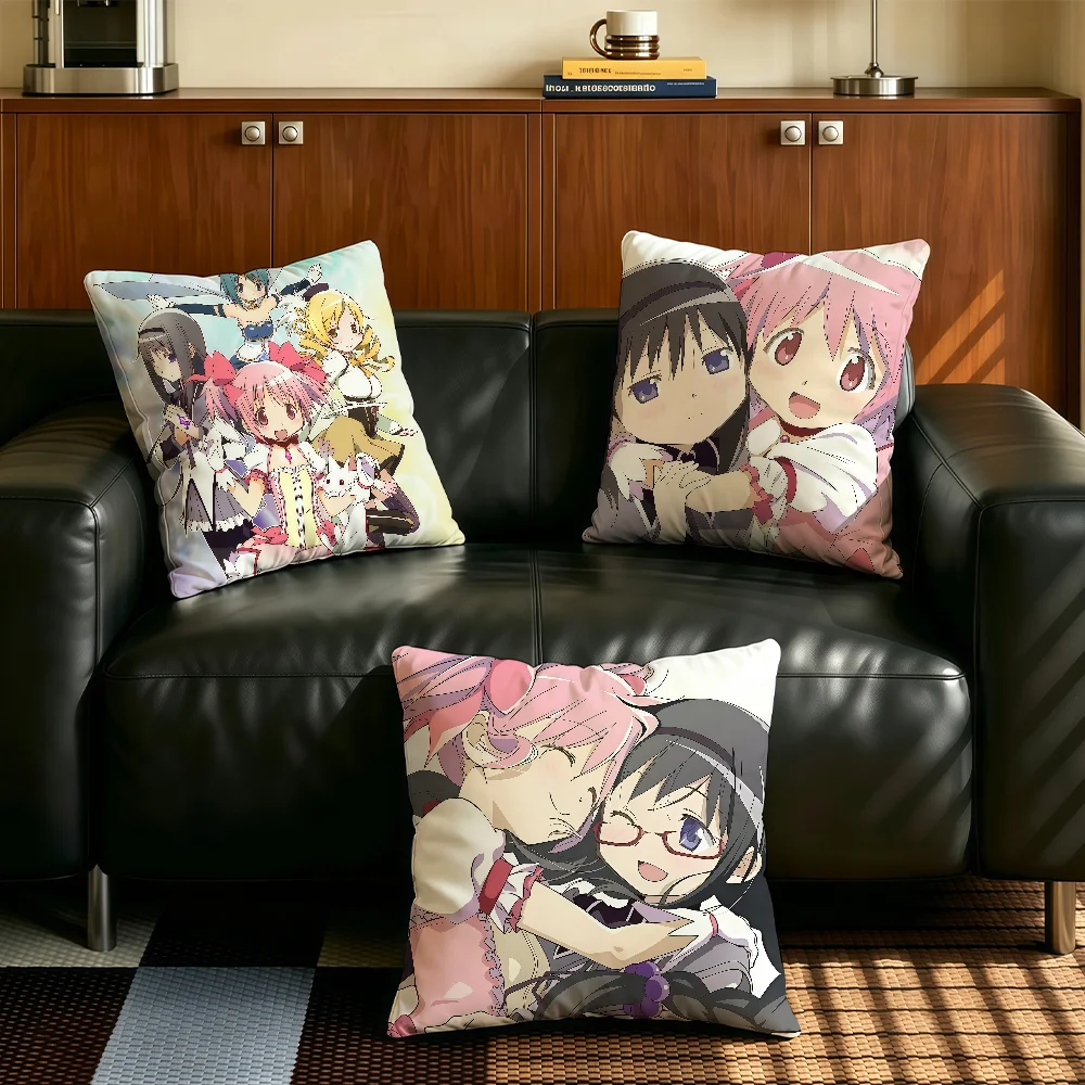 Anime P-Puella M-Magi Madoka M-Magica cushion cover Comfortable Decorative For Bedroom Living room Dormitory Picnic and Holiday