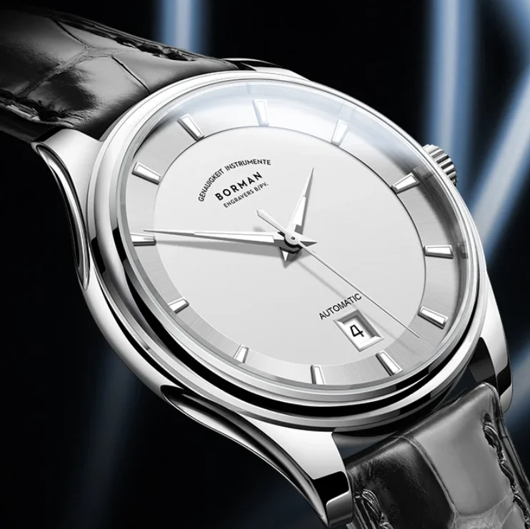 Мужские автоматические часы BORMAN, 39 мм, механические наручные часы, 50 м, водонепроницаемые, ультратонкие, с сапфировым стеклом, светящиеся ST2130