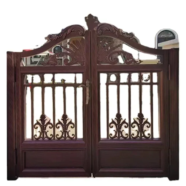 Aluminum Fence Gate, Villa Garden Entrance, Automatic Outer Door, Customized Size, Wear-resistant, Rust Proof and Waterproof