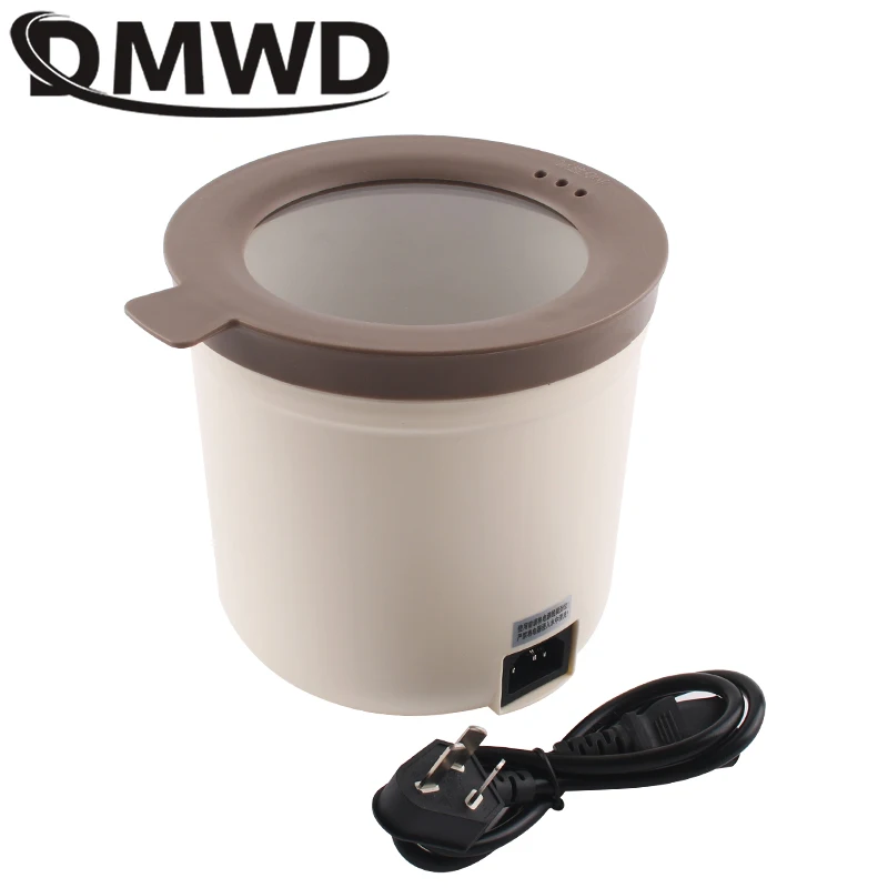 DMWD Mini Rice Cooker Multifunction Skillet 1L Noodle Cooking Pot Egg Omelette Frying Pan Hotpot Baby Food Stew Cup Soup Heater