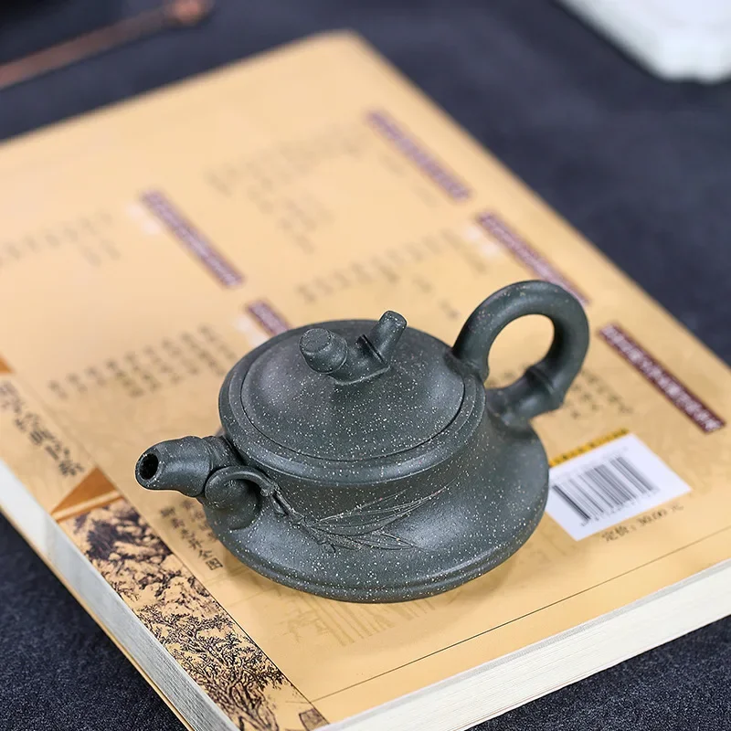 Handmade Zisha Teapot Purple Clay Yixing Kung-Fu Teaware Bamboo Section Mine Tianqing Mud Traditional Chinese Ceramics