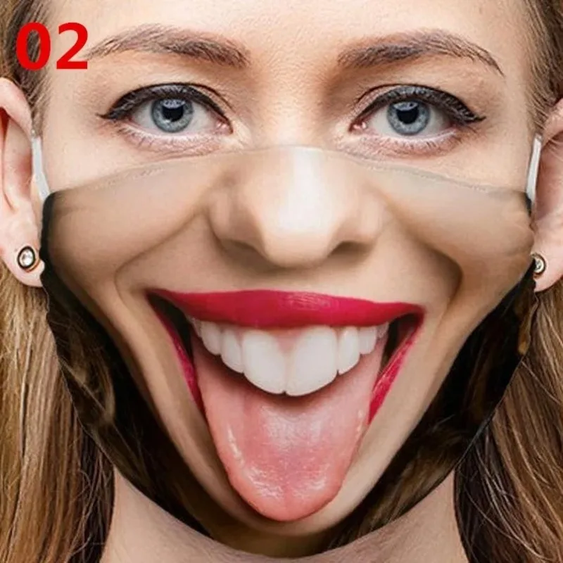 NEW Funny Men Women Face Mask Adults Funny Pattern Cotton Mouth Masks Outdoor Masque Lavable Mask for Face Halloween Cosplay