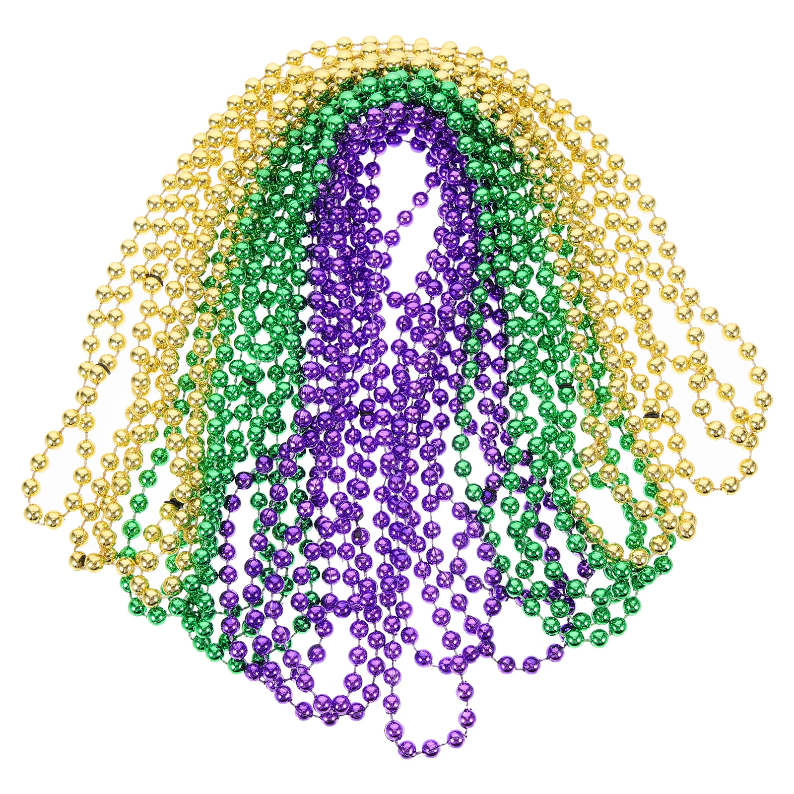 12 Pcs Necklace Bead Chain Decoration Carnival Accessories Dress up Beaded Necklaces Beads Ethnic Style