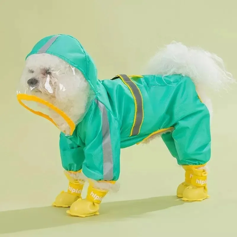 Small Puppy Raincoat Breathable Reflective Pet Apparel other pet products