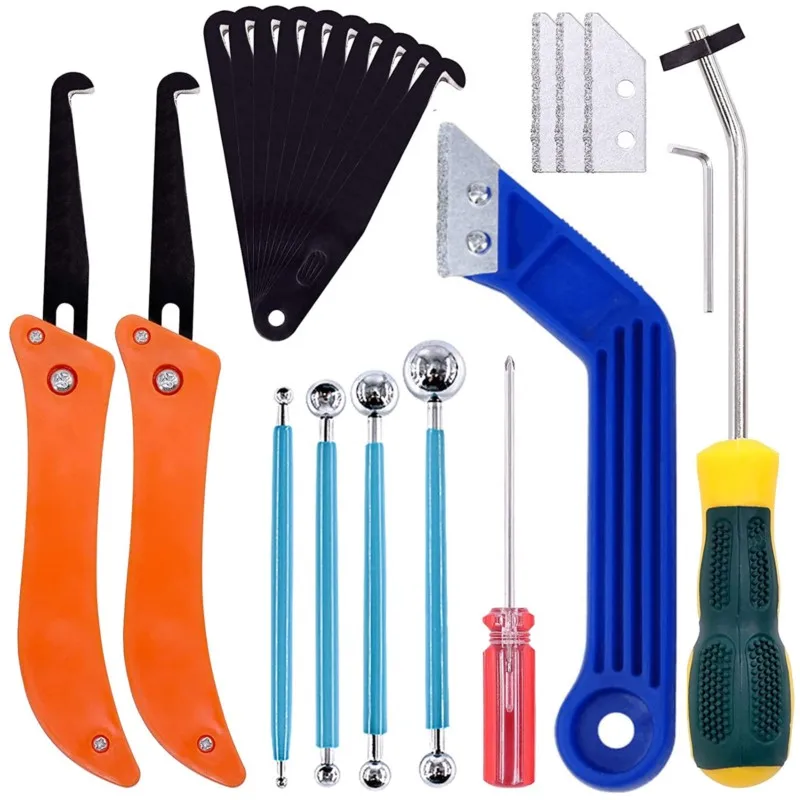 22 Pcs Grout Removal Tools Set Grout Hand Saw Ceramic Tile Joint Cleaning Brush Caulking Edge for Floor Kitchen Hand Tool Set