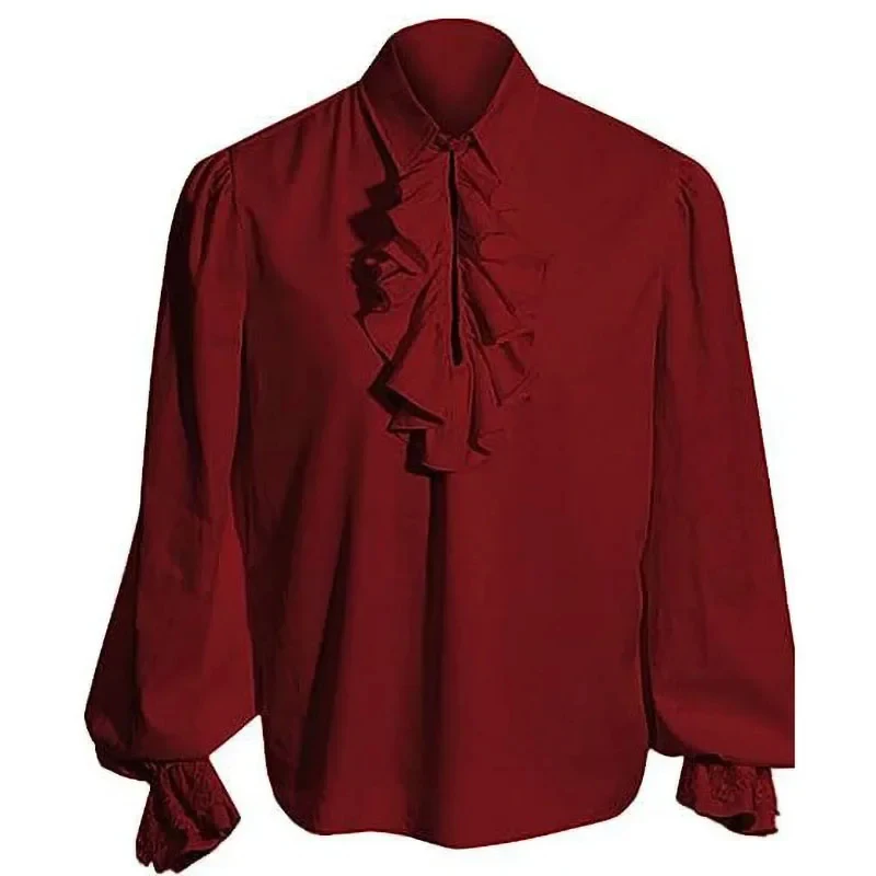 

A;3'v,6Medieval Vintage Gothic Frill Puff Sleeve Shirt Cosplay Victorian Renaissance Steampunk Pirate Colonial Vampire5,j'8.k/4\