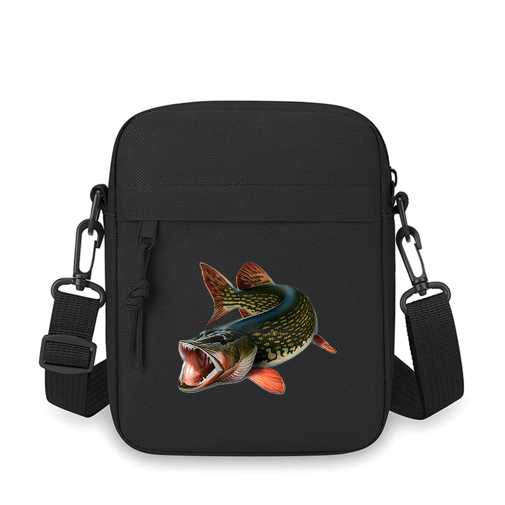 

Fish body spot pattern details Men Crossbody Bag Single Shoulder Women Cartoon Anime Film Printing Design Unisex