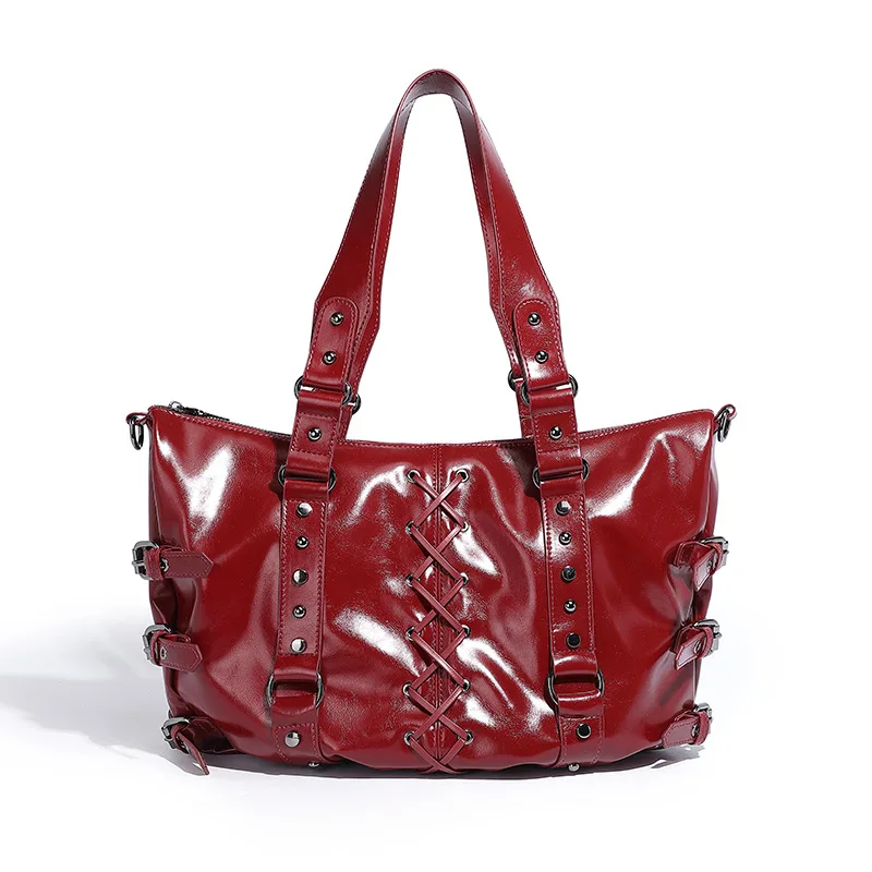 Punk rebite designer sacos de mão sacola para mulheres bolsa de ombro grande capacidade axilas bolsa e bolsas Сумка Ж Dönusen