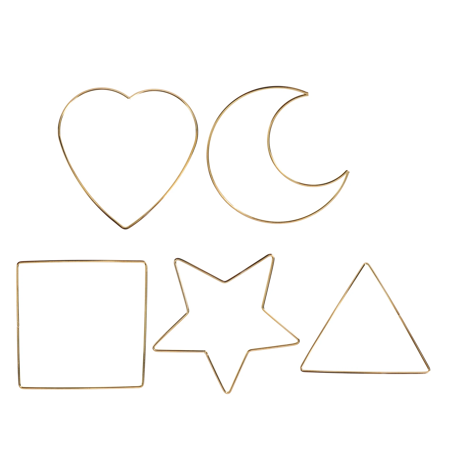 

5pcs Golden Moon Dream Catcher Materials Iron Rings for DIY Craft Wedding Decor Dreamcatcher Pendant Wreath Frame
