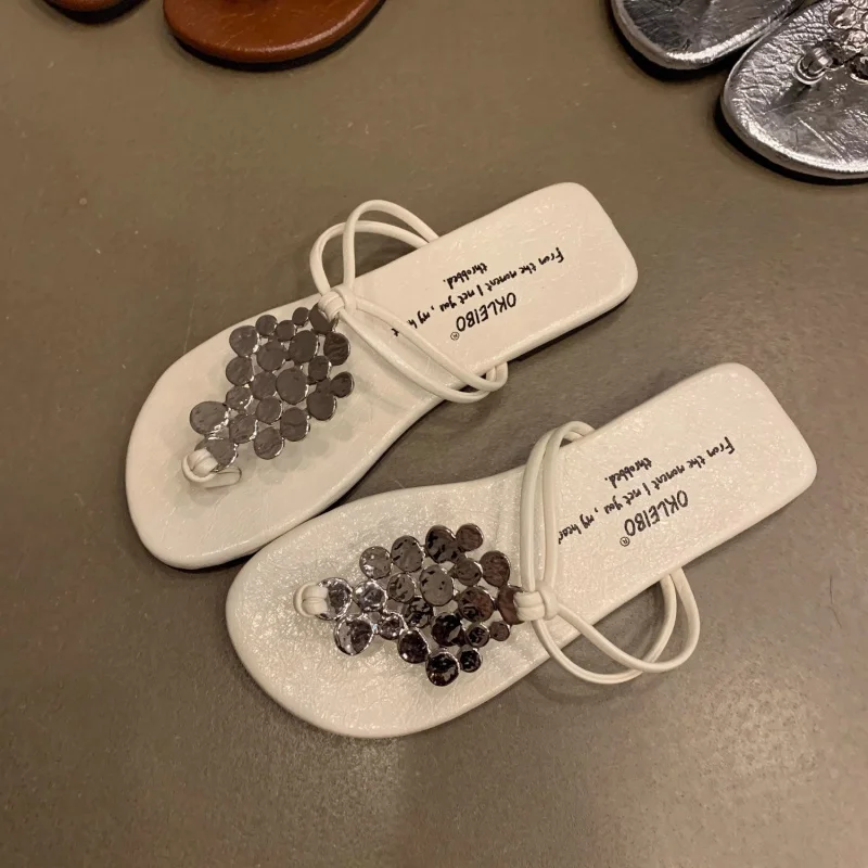 

Женские тапочки с носком, новый дизайн туфли на плоской подошве, уличные удобные сандалии женские