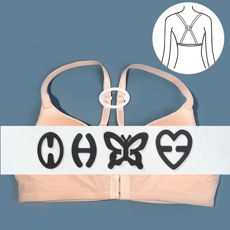 3 Pcs/set Hot Sale Fashion Webbing Bra Buckles Shadow-Shaped Underwear Fasteners Bra Clips Strap Holders Invisible Buckle