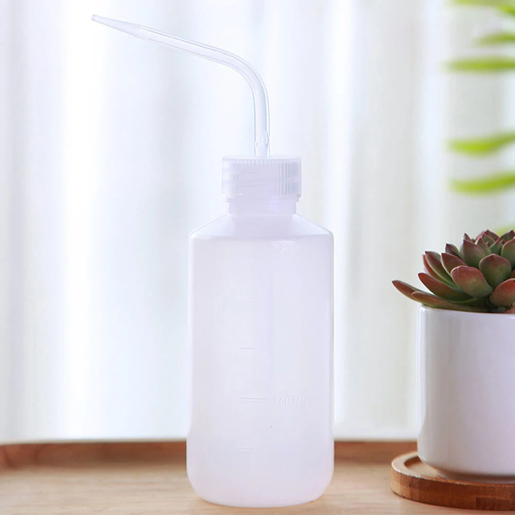 

6pcs Eyelashes Cleaning Squeeze Leakproof Portable Plastic Wash Bottles With Measurement Markings Clear Empty Water Bottles For