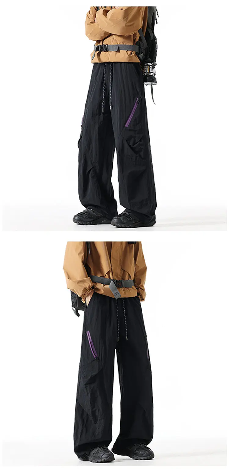 2026 Neue Unisex Winddichte & Wasserdichte Outdoor-Wanderhose mit Seitenreißverschluss-Design Wasserabweisende Winddichte Techwear-Hose – Detail 5