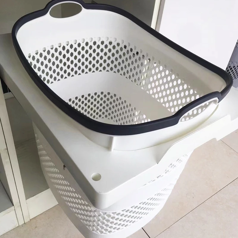 

Dirty Laundry Basket Portable Laundry Baskets Plastic Dirty Clothes Organizer Hamper Large Bathroom Organizing Hampers