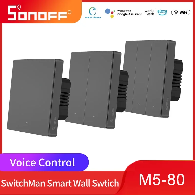 

Смарт-выключатель Sonoff M5 80 1C/2C/3C, Wifi