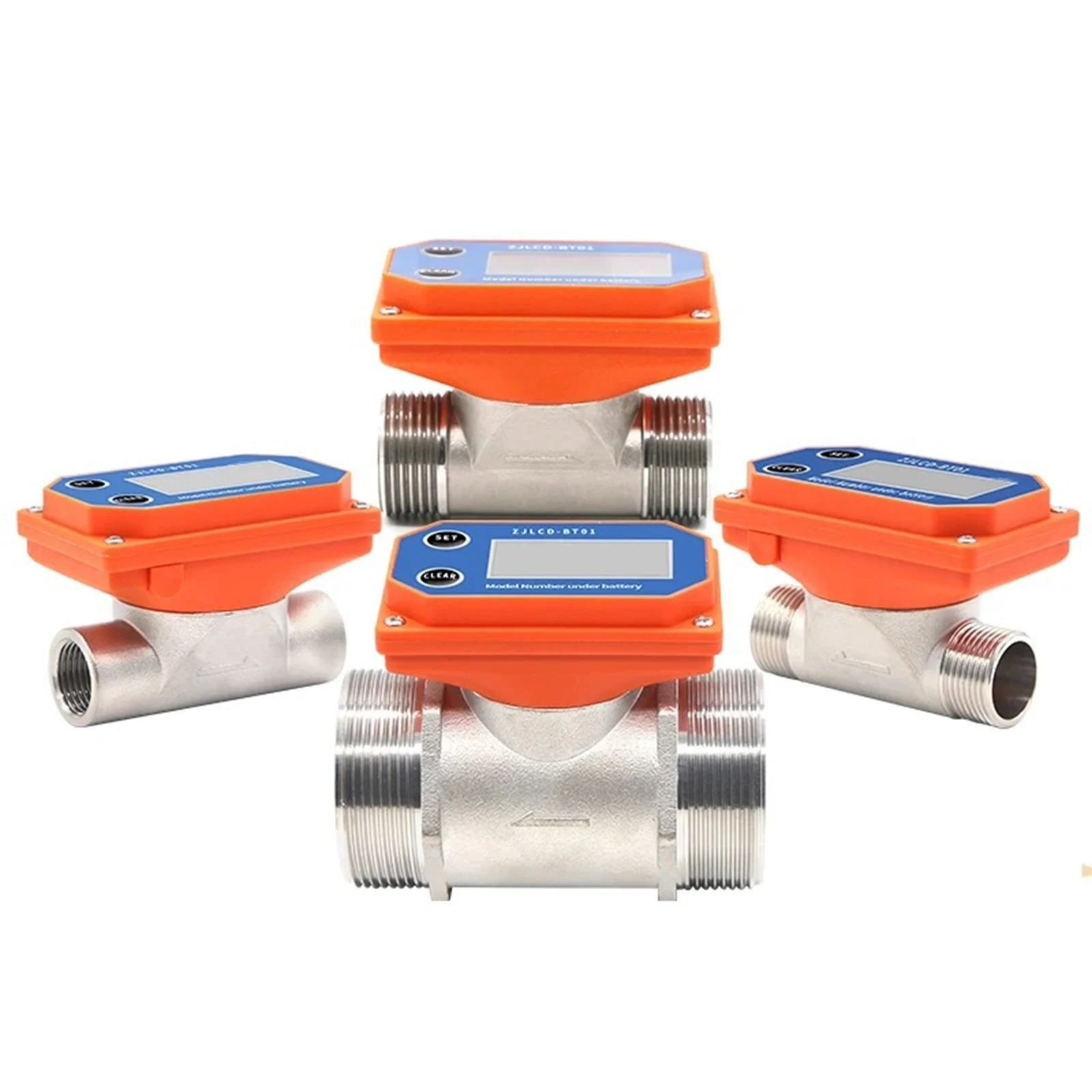 Digital Display Industry Dry Cell Flow Meter Lcd Electronic Flow Meter Thread Flow Sensor Water for Farm/garden Irrigation