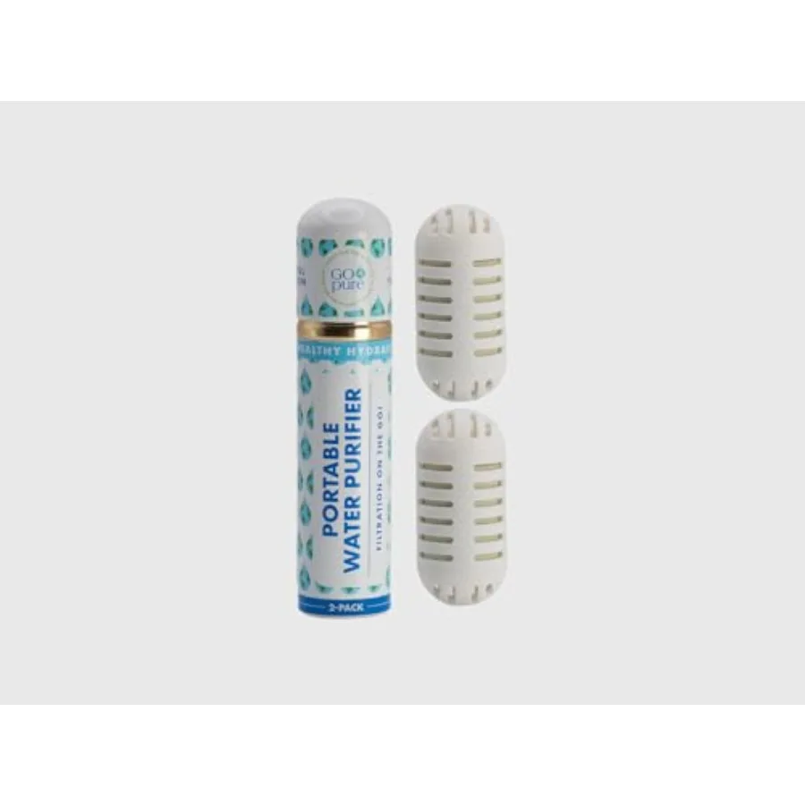 

PURIBLOC GOpure Water Purifier Portable Water Filter Pod Water Filter System Ideal for Camping Backpacking Running Water Bottle