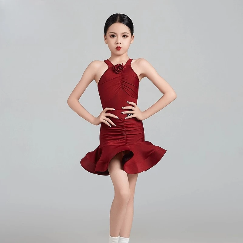 

Костюмы для латинских танцев для девочек, новые весенне-летние костюмы для латинских танцев для девочек, тренировочные костюмы, костюмы для латинских танцев