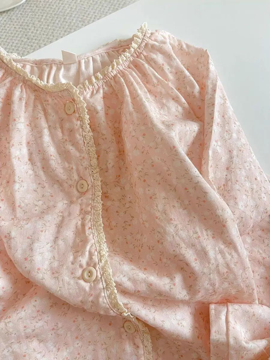 

Spring Autumn Cloud Cotton Sleepwear Women Long Sleeve Long Pants Pink Floral Lace Trim Gentle Home Clothes Set Sweet Style