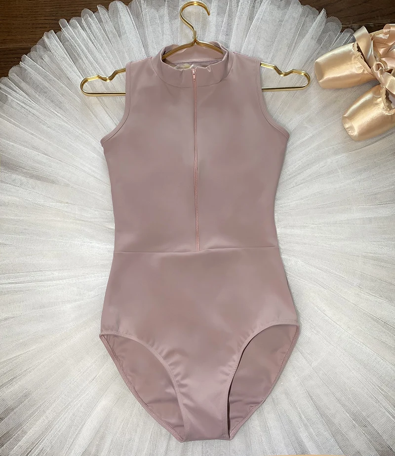 Zwart Ballet Maillots Elegante Praktijk Ballet Dansen Slijtage Volwassen Rits Motion Gymnastiek Turnpakje Dans Overall