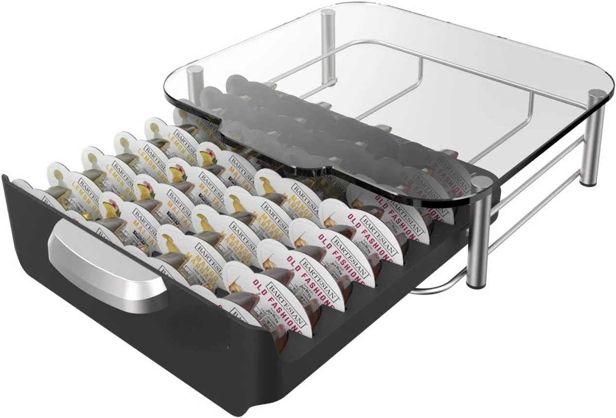 bev by  Cocktail Maker  Drawer for  Capsules, Holds  to 36  Pods, Sturdy and Stackable Pod Holder (BECS132)