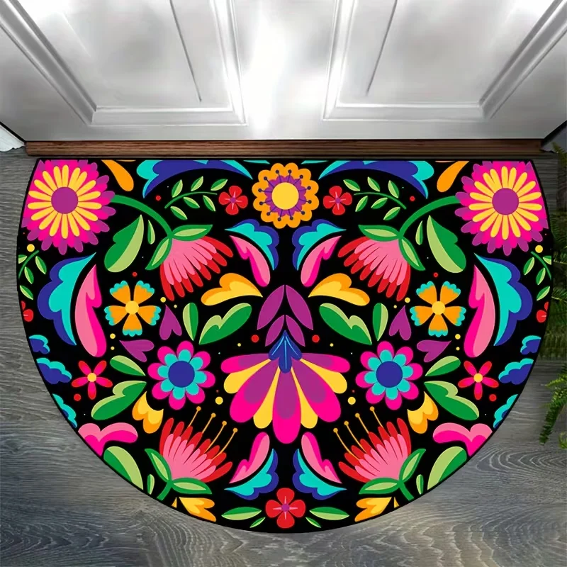 Flower Semi-circular Door Mat - огляд і ціна Zara Home Bathroom Rug