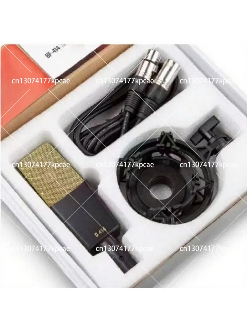 C414 Diaphragm Condenser Mic Professional Streaming Set with KTV Sound Card Kit for Live Broadcast And Streamers