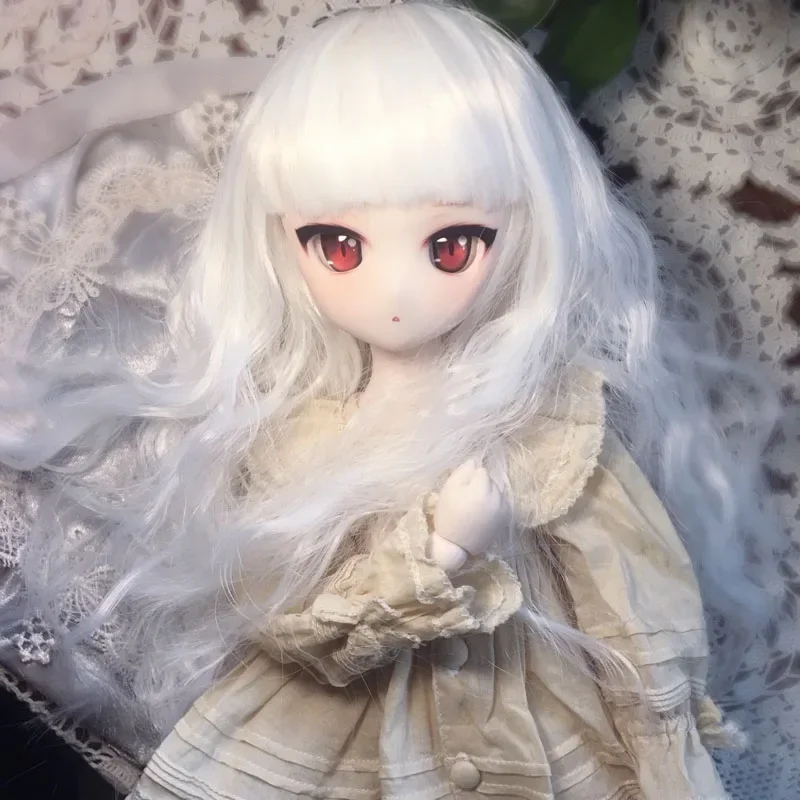 

Long curly hair 1/3 1/4 1/6 1/8 1/12 BJD SD doll wig high temperature fiber waist-length baby Princess curls hair