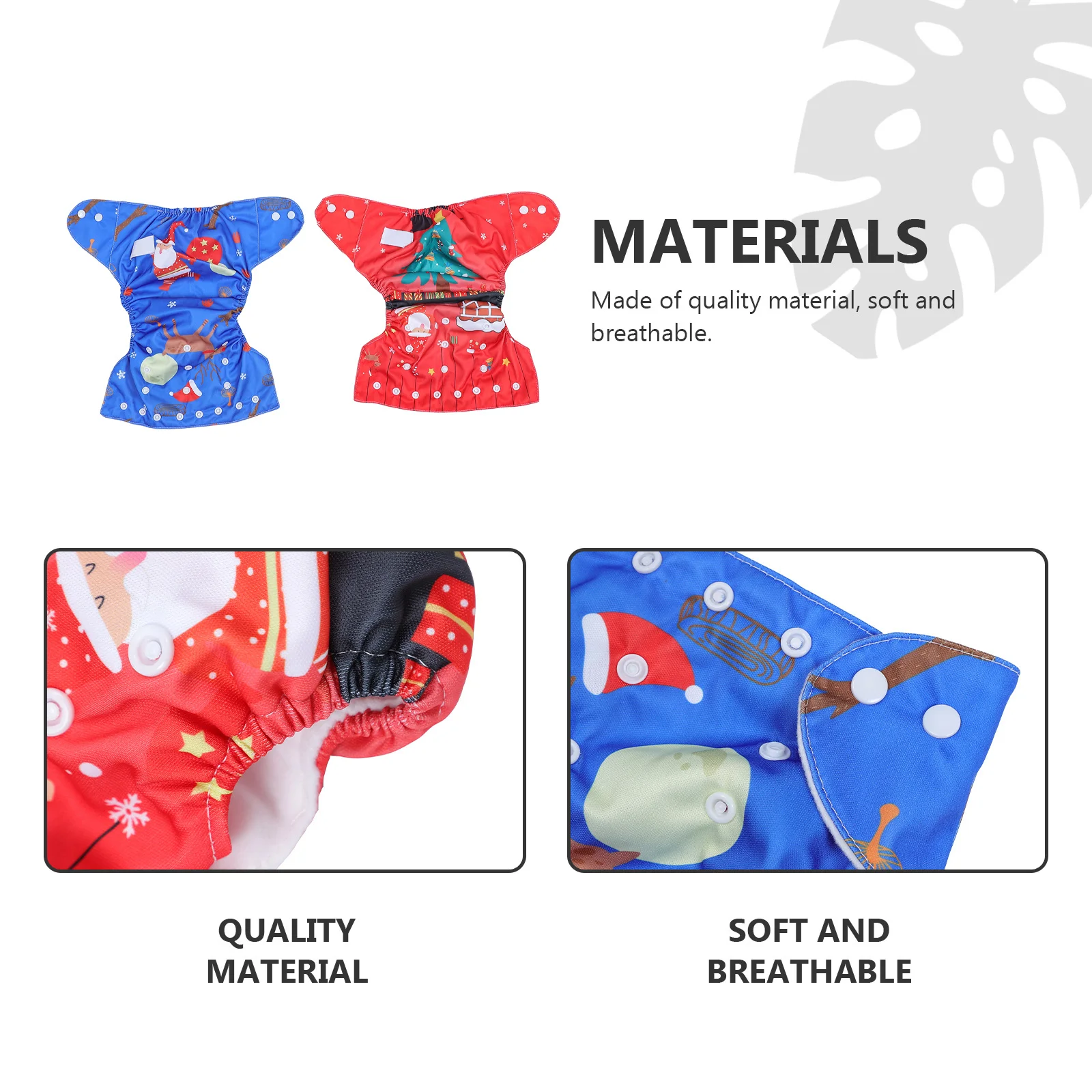 2 قطعة حفاضات عيد الميلاد القماش الطفل سروال التدريب قابل للغسل وقابلة لإعادة الاستخدام مانعة للتسرب تنفس قعادة تعلم الرضع الملابس الداخلية #6