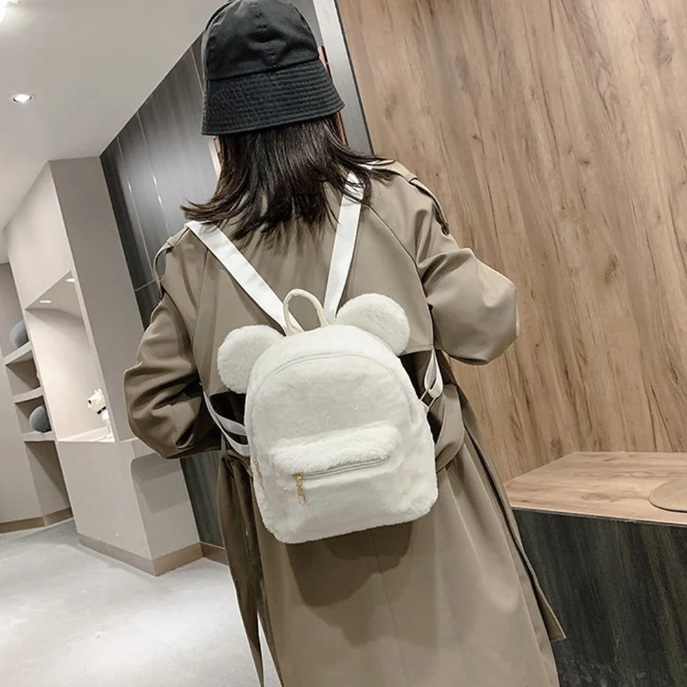 

Bear Ear Backpack Cute Backpack For Girls Large Capacity Waterproof Outdoor Travel Schooling Bag Portable Shoulder Pouch