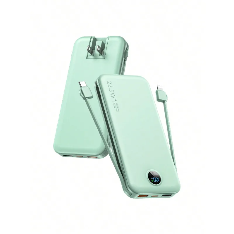 iPhone、iPad、Galaxy対応 12000mAh スリム急速充電USB-Cモバイルバッテリー LEDディスプレイ搭載 旅行必需品