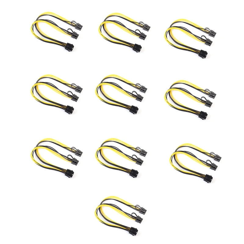 

10PCS 30Cm CPU 8Pin To Image Video Card Dual 8Pin ( 6Pin+2Pin) Power Supply Splitter Cable Cord 1 To 2 Power Cables