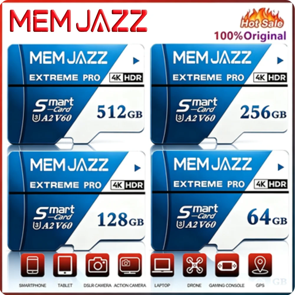 High Speed Micro TF SD Card 64GB 128GB 256GB 512GB U3 V30 A2 for Drone 4K Video Aerial Photography - Best Seller Memory