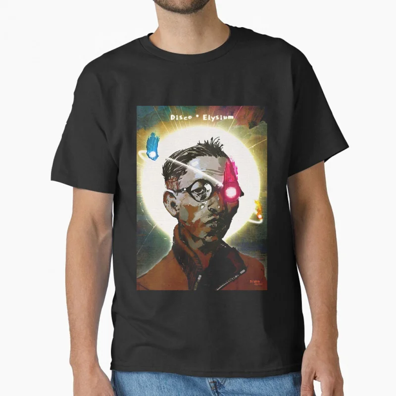 

0731 Funny Kim kitsuragi Anime Disco Elysium rpg video game Gift T shirt 100% cotton print large size Tops S-6XL mens clothing