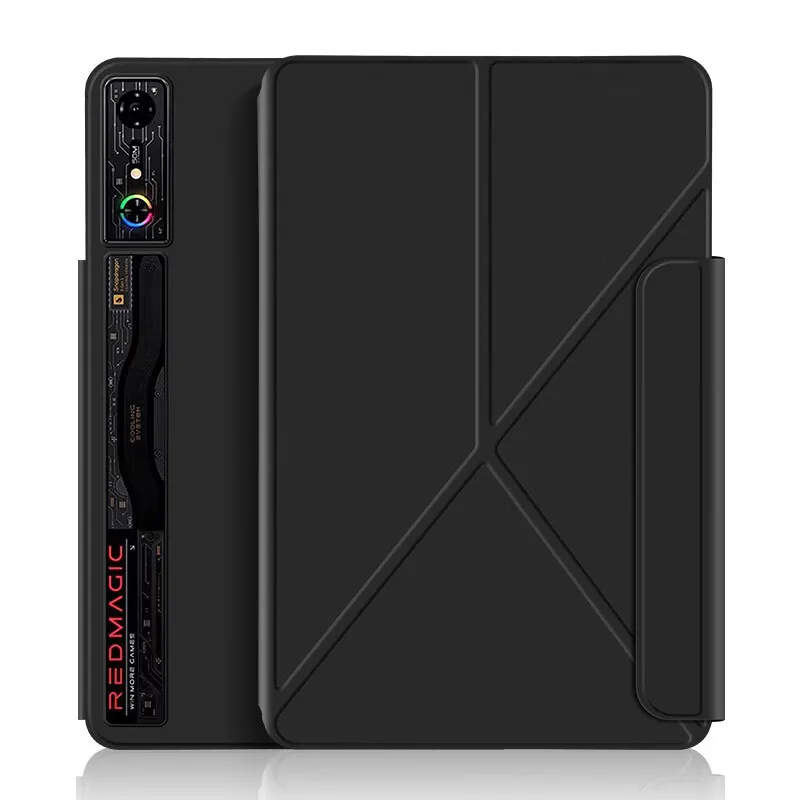 حافظة مغناطيسية لهاتف ZTE nubia REDMAGIC Gaming Tablet Pro 10.9 Red Magic Nova 10.9 غطاء حامل ذكي للنوم/الاستيقاظ متعدد الطي