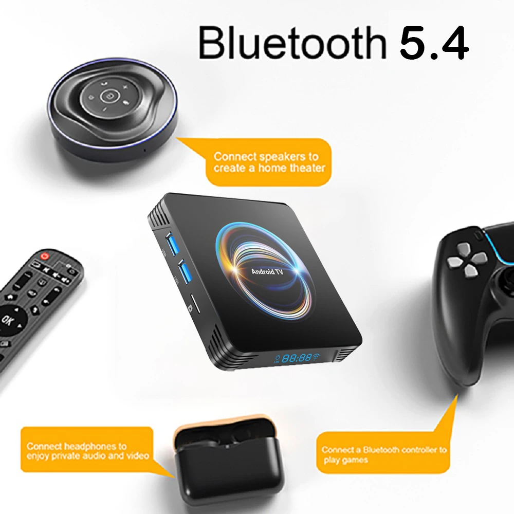 أندرويد 14 TV Box X66 RK3528 بلوتوث 5.4 يدعم 8K فيديو 8GB 128GB Wifi6 Dual Wifi 5G Netflix مشغل الوسائط الذكية فك التشفير #4