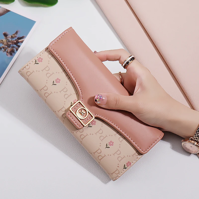 trendy-korean-style-large-capacity-ladies-wallet-floral-print-handbag-long-size-clutch-bag-fashionable-youth-pu-leather-wallet