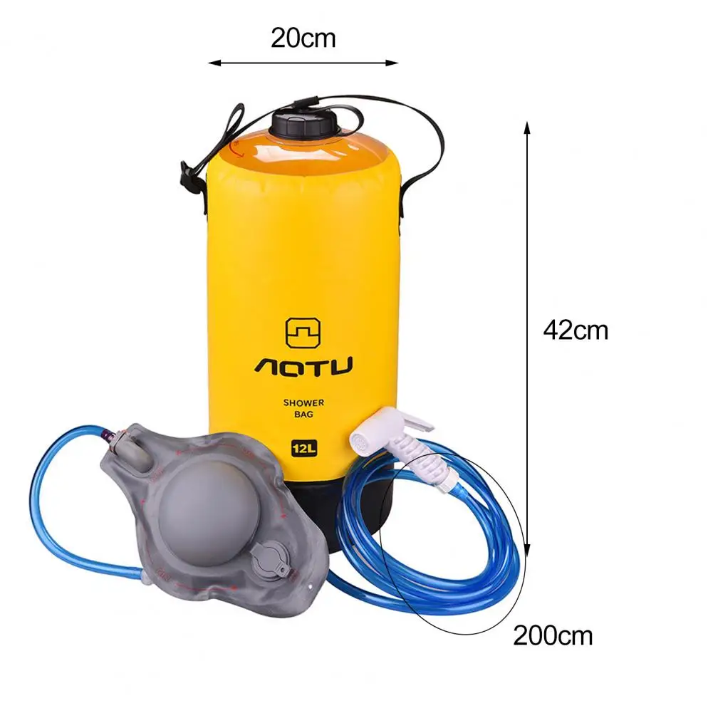 12L Universal Leakproof Multipurpose Portable Pressure Shower Bag for Camping Bath Artifact Outdoor Water Bag