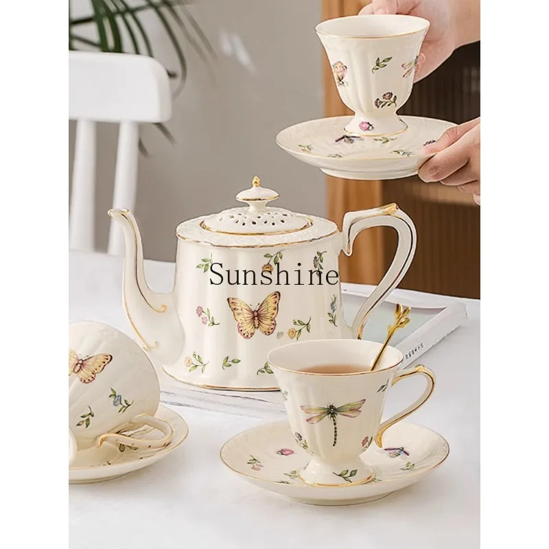 

Retro coffee cup and saucer set European ceramic exquisite French afternoon tea tea set