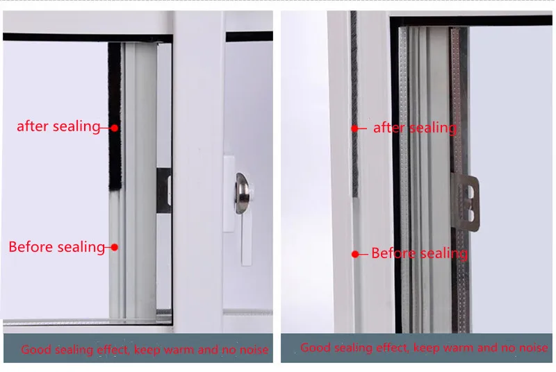 3meter/5Meter Pinsel Streifen Selbstklebende Tür Fenster Abdichtung Streifen Hause Tür Fenster Sound Isolierung Wind-beweis Streifen Dichtung – Detail 14
