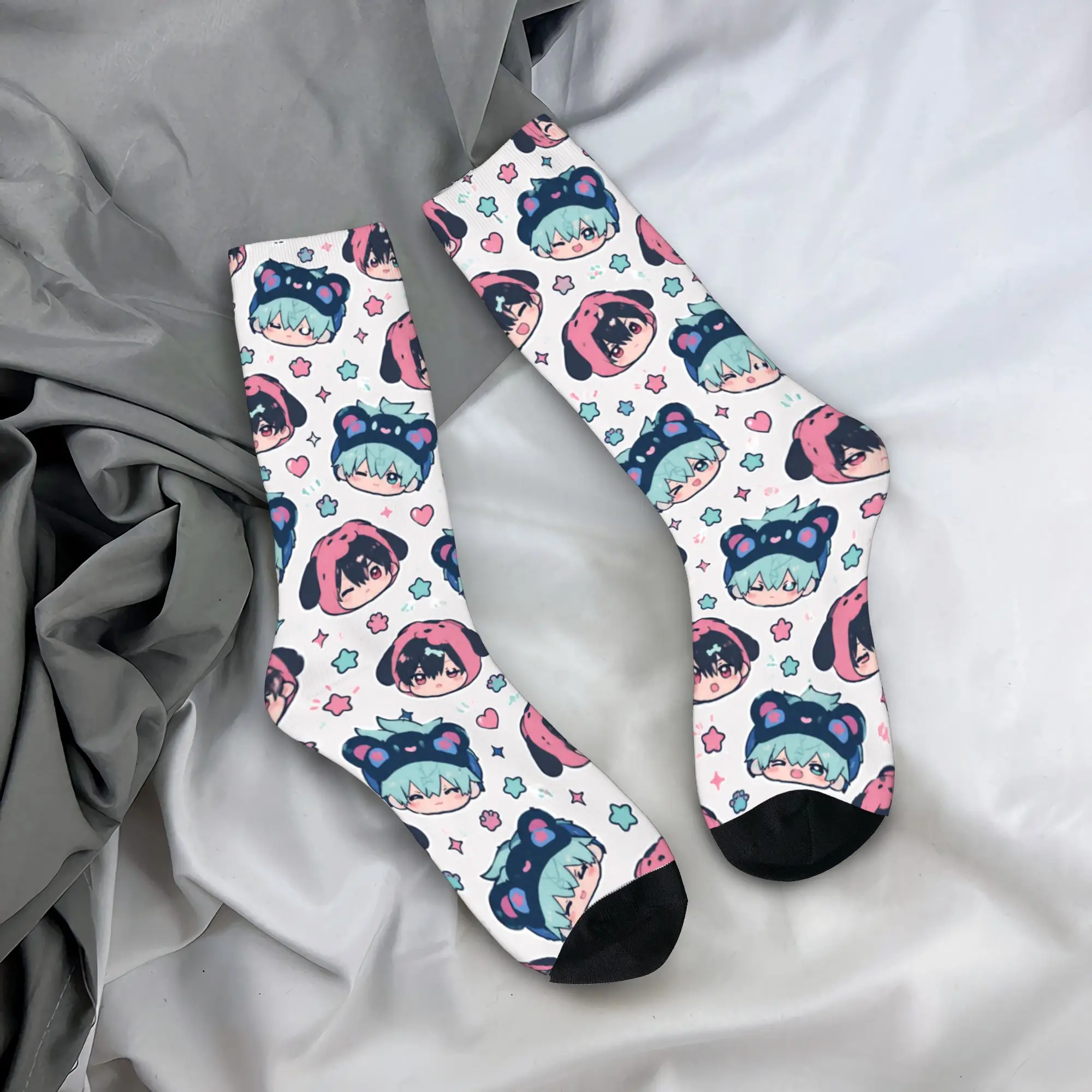 Ivantill Till Alien Stage Chibi Graphic Socks  Funny Stockings Winter Non Slip Men's Socks Comfortable Printed Running Socks