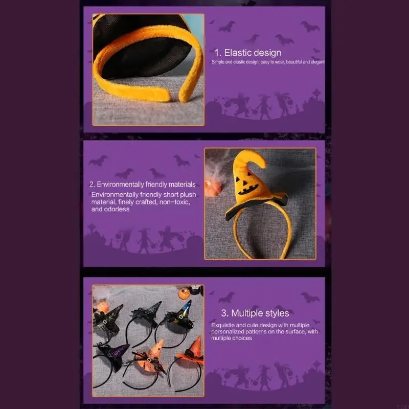 Gotische Vleermuisvleugelvorm Hoofdband Volwassen Unisex Halloween Cosplay Party Haarhoepel