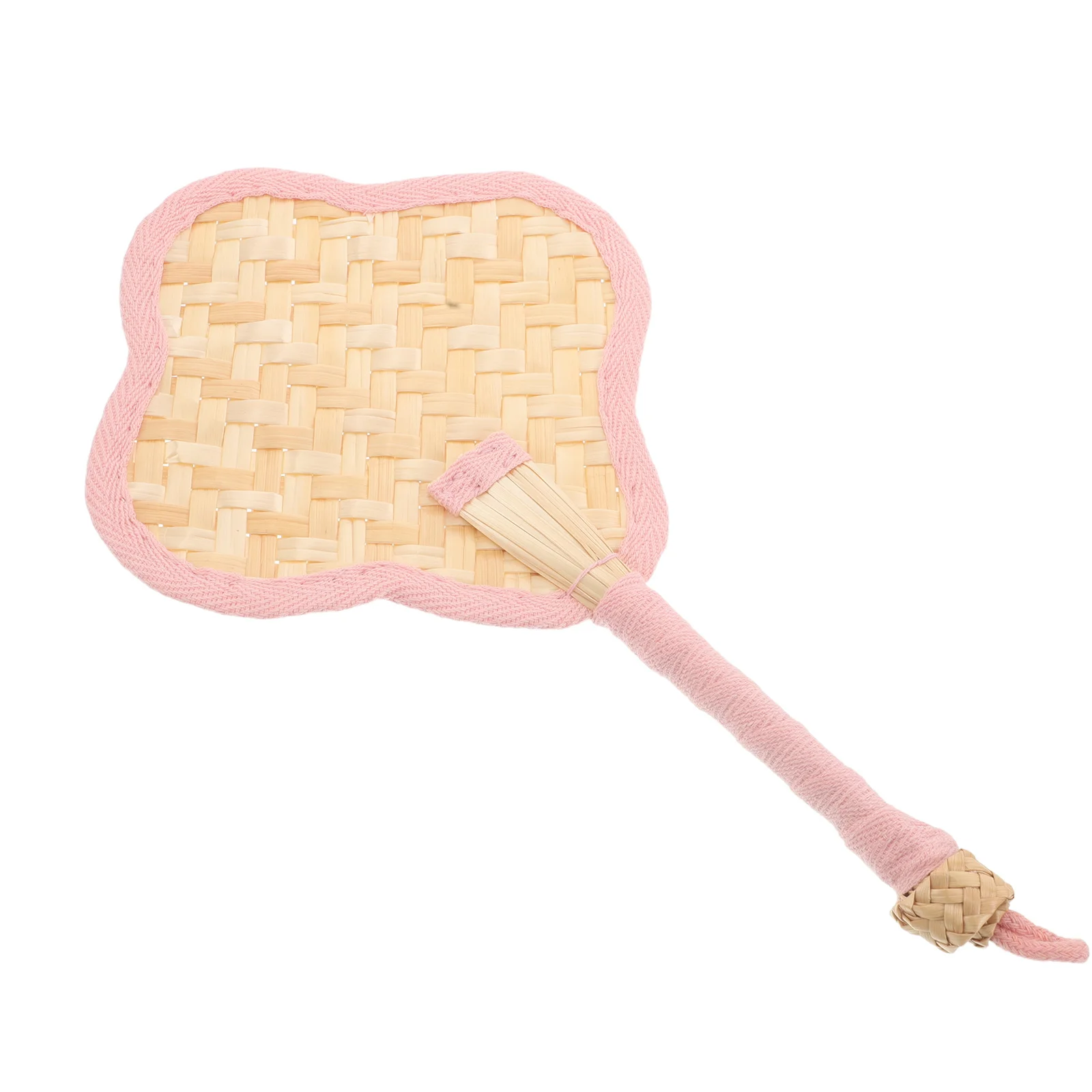 

Hand Woven Straw Fan Handmade Wheat Straw Mini Shape Lightweight Portable Summer Cooling Baby Play Decorative Fan