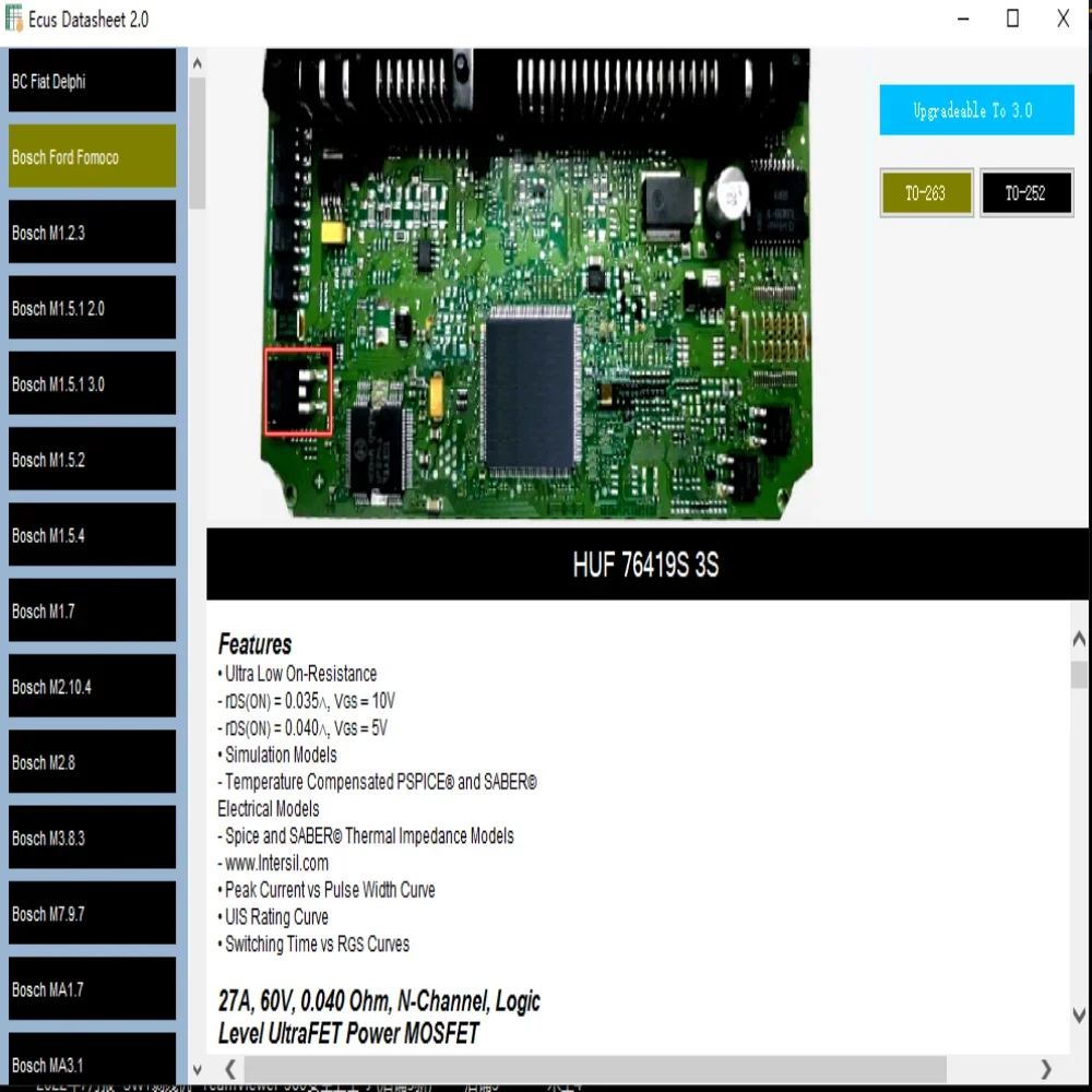 EcusDataSheet 2.0 Software  Ecus DataSheet 2.0 PCB Schematics with Electronic Components of Car ECUs and Additional Information