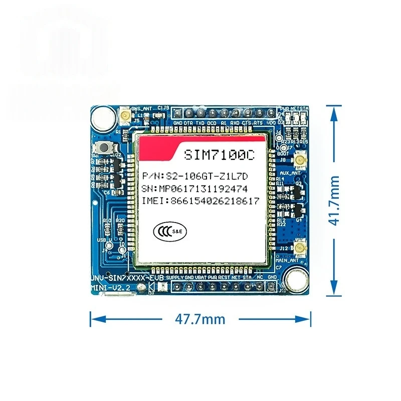 4G module development board SIM7100C/SIM7100CE with 7-mode LTE communication dial-up internet access