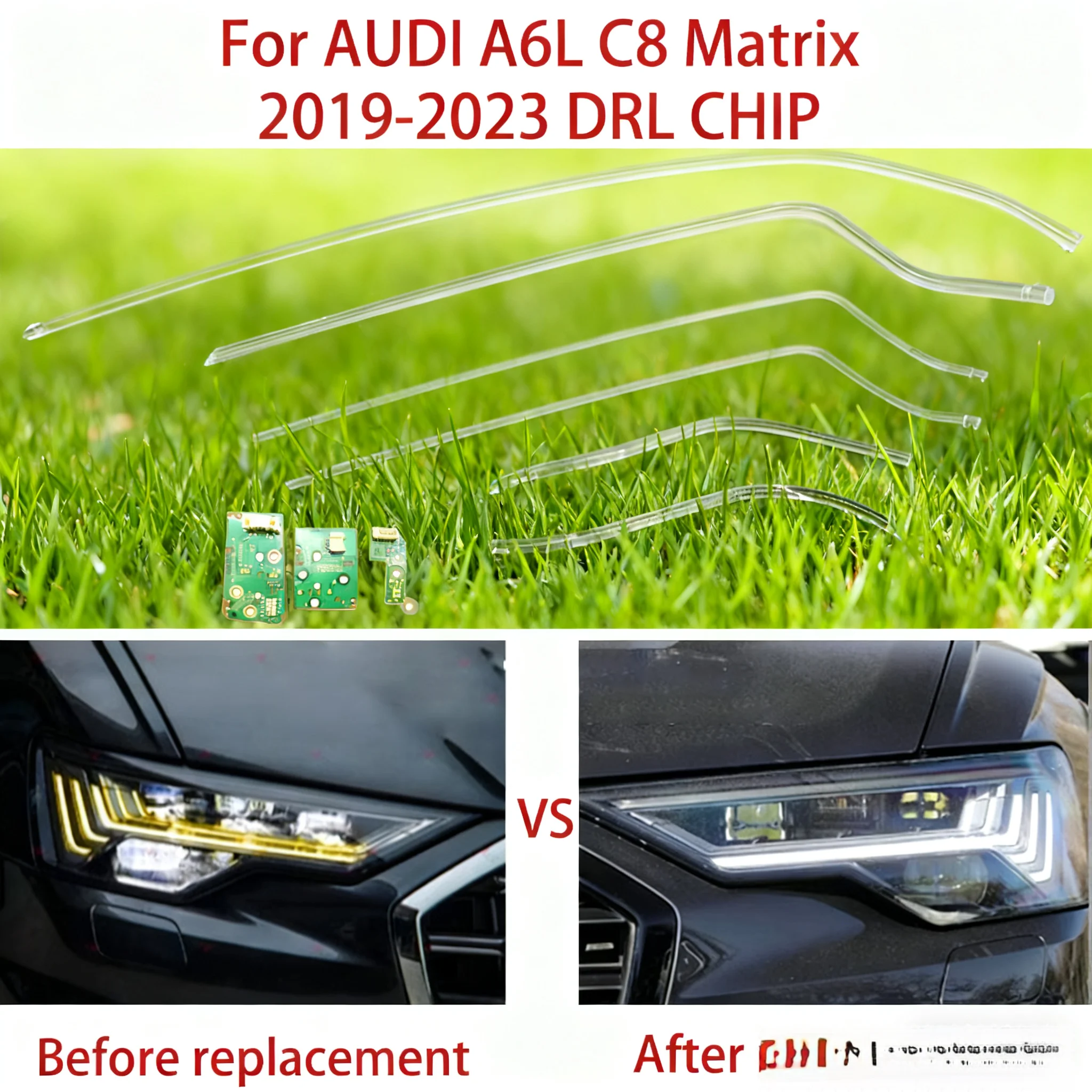 

Ballast Light Source Module For Audi A6 C8 Car Headlights DRL CHIP Light Guide Strip Matrix White Light 2019-2023 Angel Eye Chip